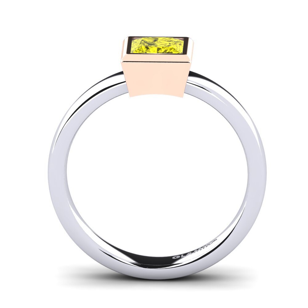 14K Wit & Rood Goud Verlovingsring Mireya 0.93 crt