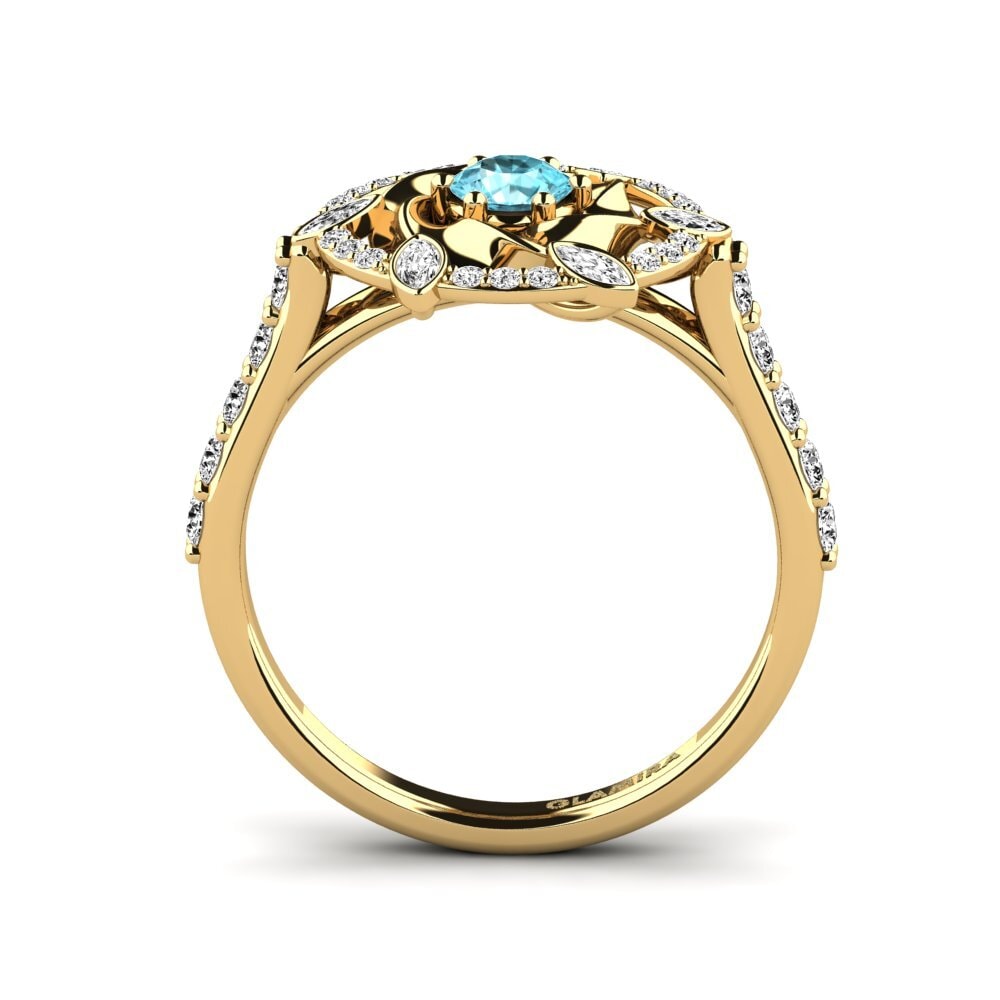 Blauer Zirkon Ring Mitsue