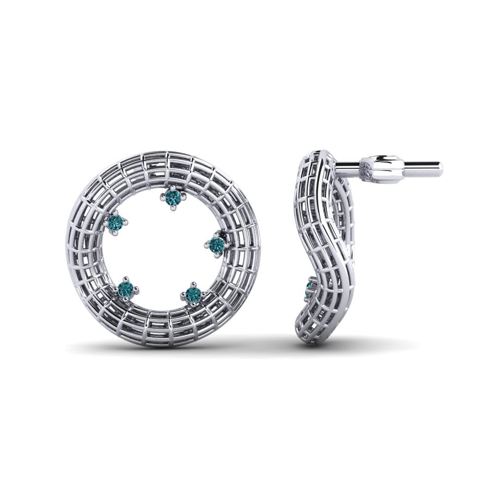 Diamante Azul Pendiente de mujer Mittie