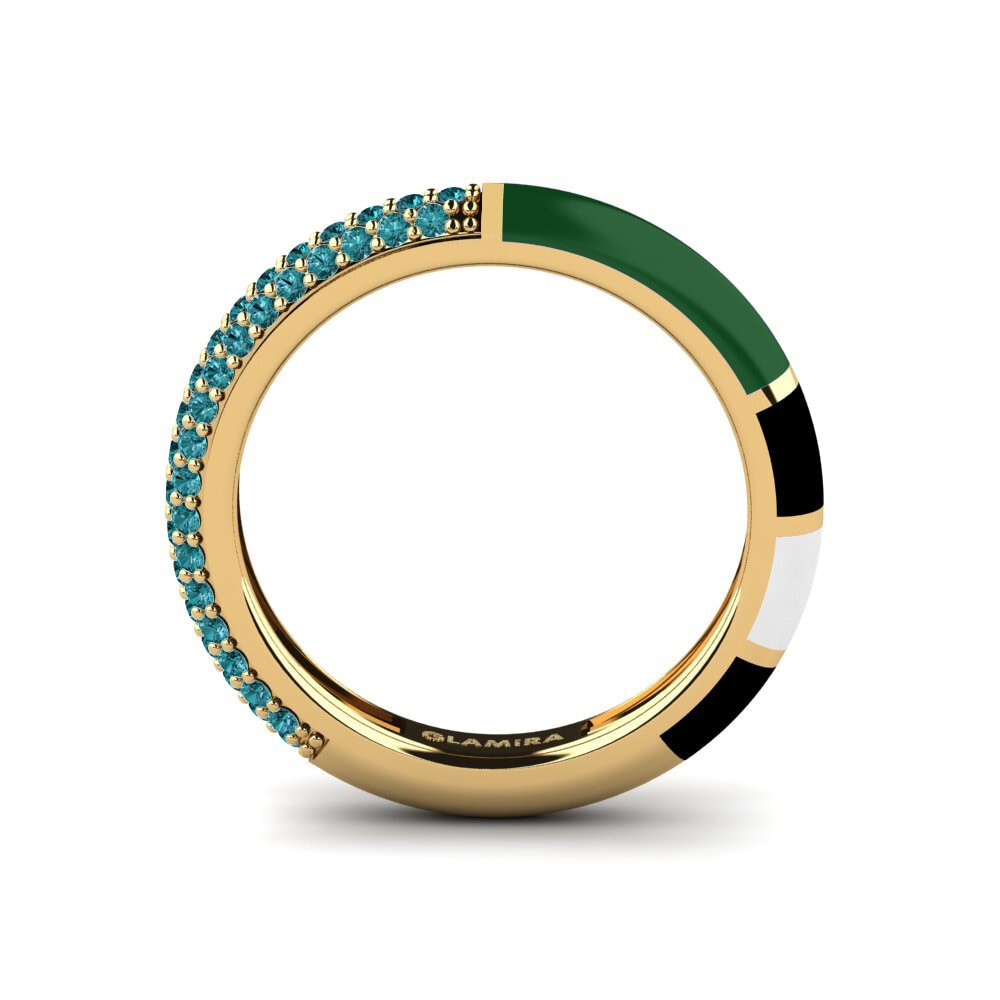 Diamante Azul Anel Mixte