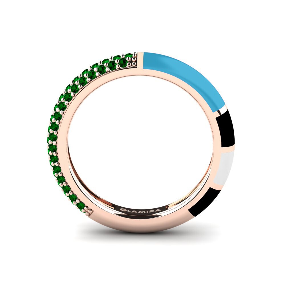 Grüner Zirkonia Ring Mixte