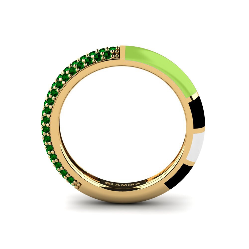 Zircônia Verde Anel Mixte