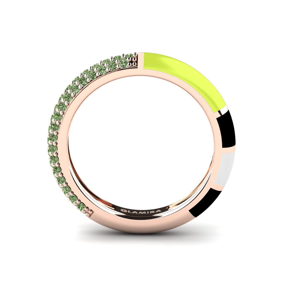 Grüner Diamant Ring Mixte
