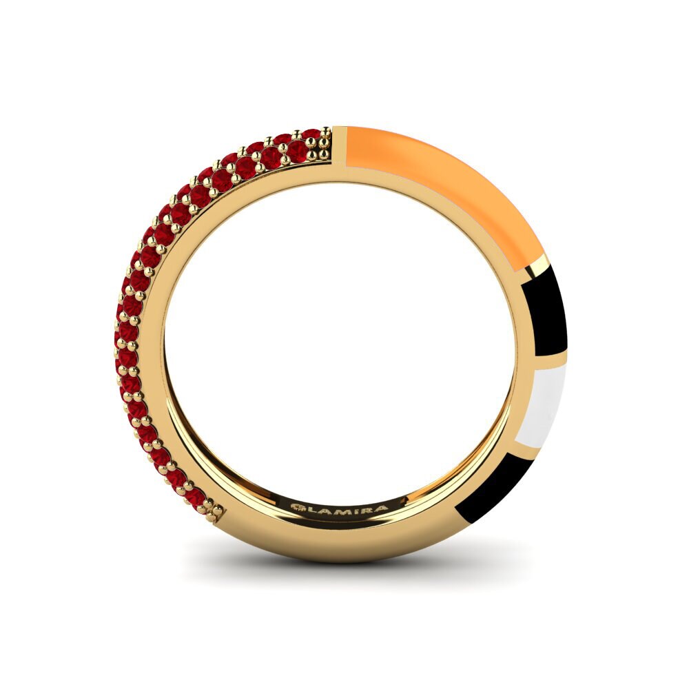 Red Zirconia Ring Mixte
