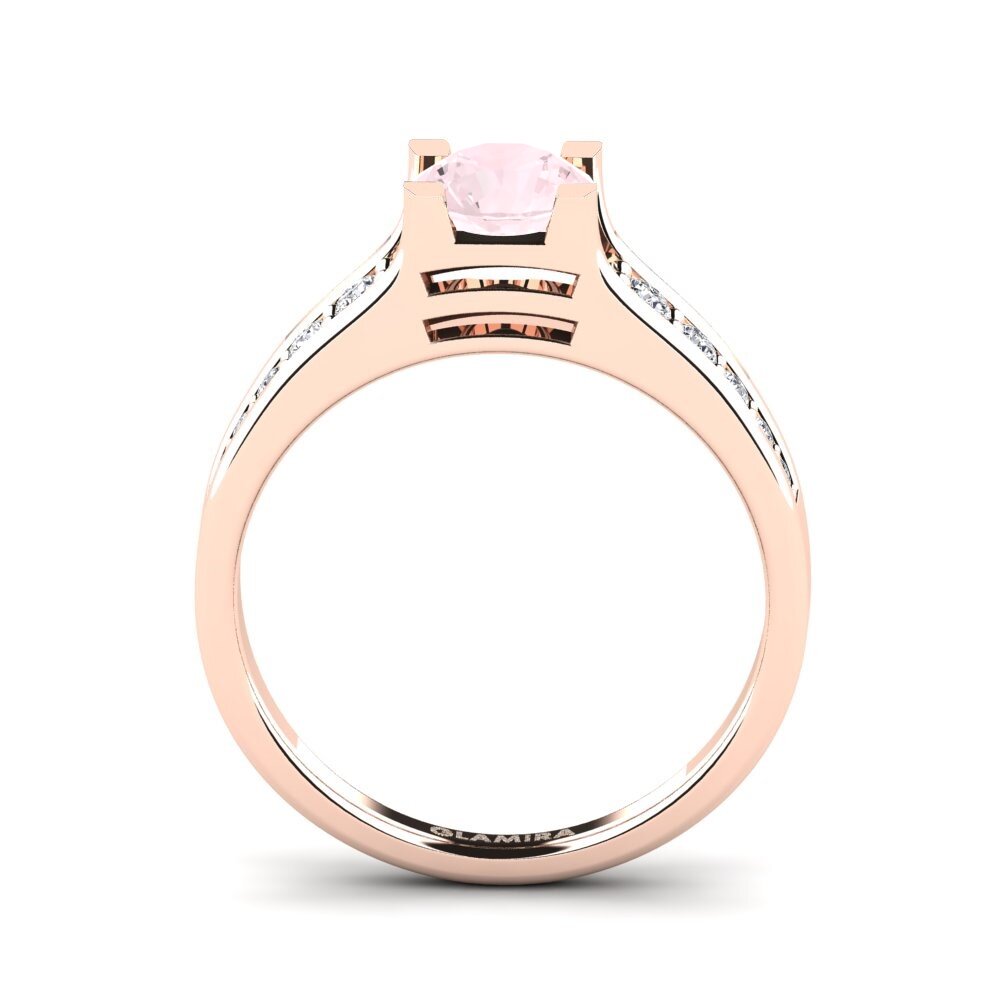 Rose Quartz Engagement Ring Miya