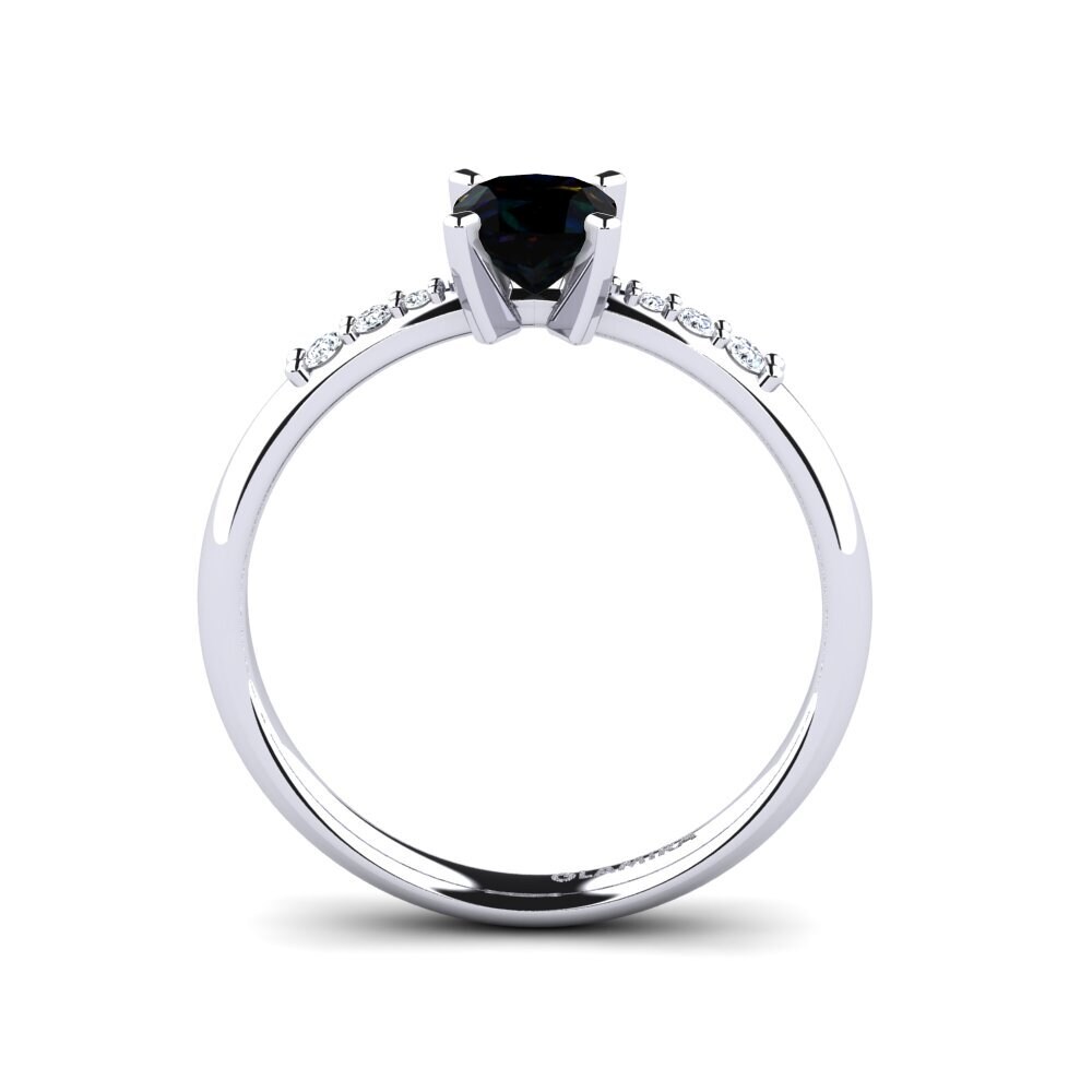 Black Opal Engagement Ring Miyesha