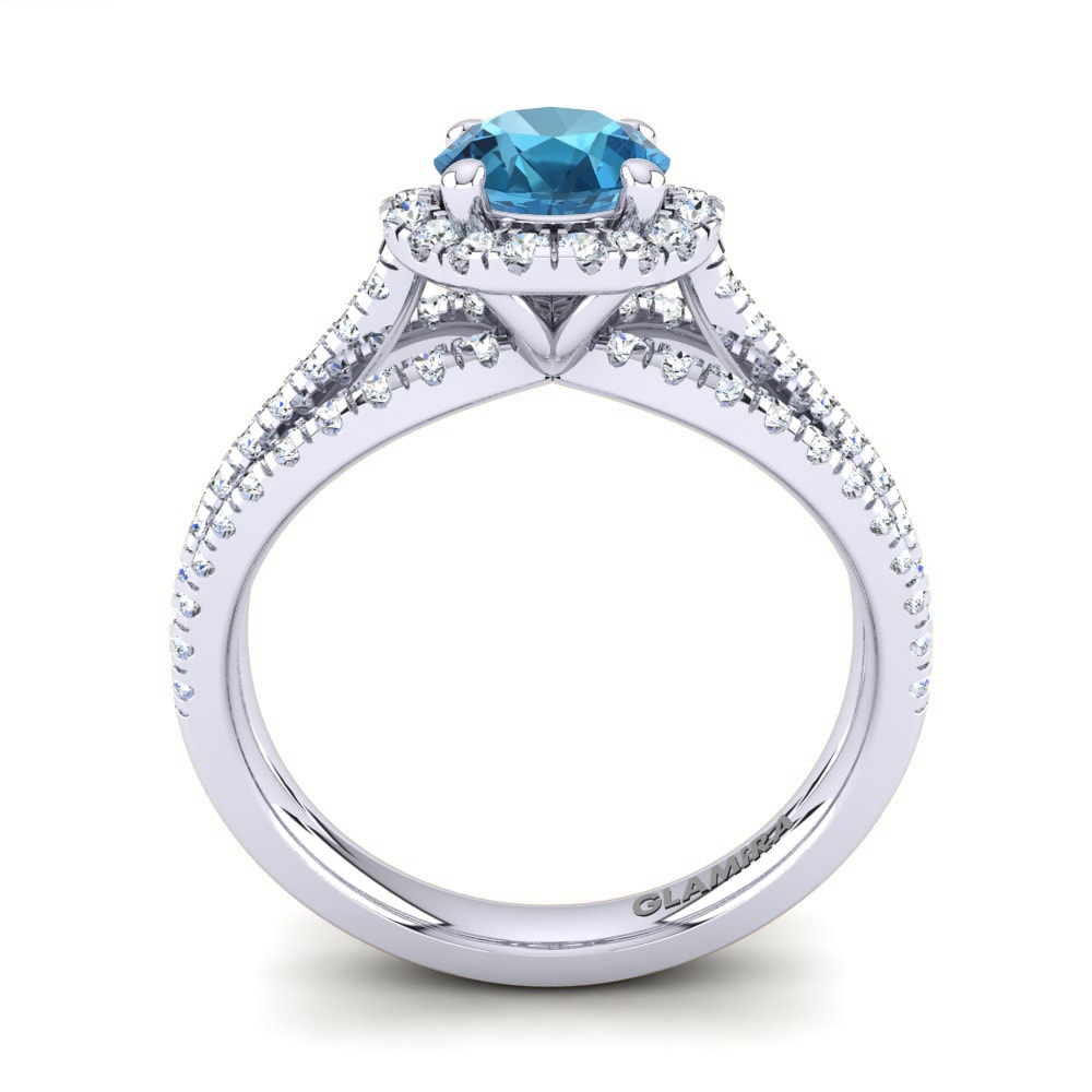 Topaze Bleue Bague de fiançailles Karla