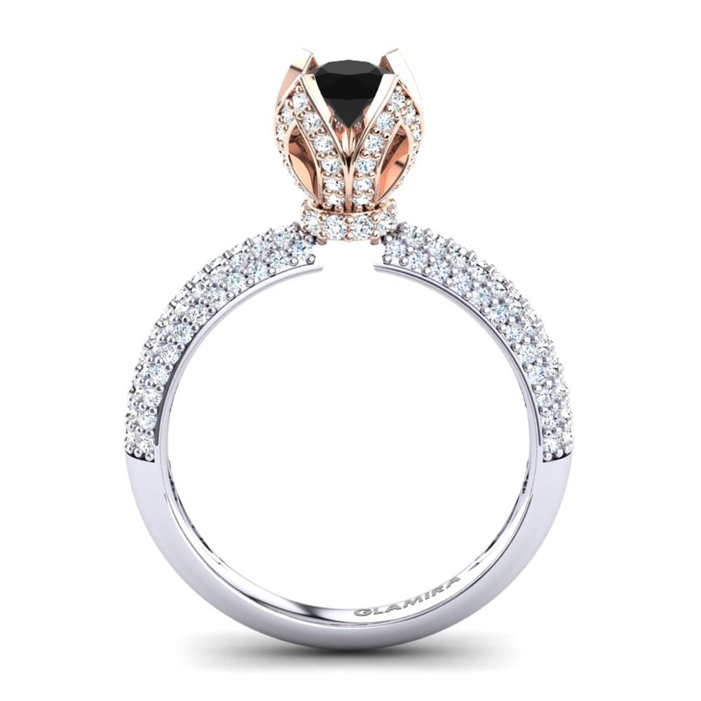 Black Sapphire Engagement Ring Queen