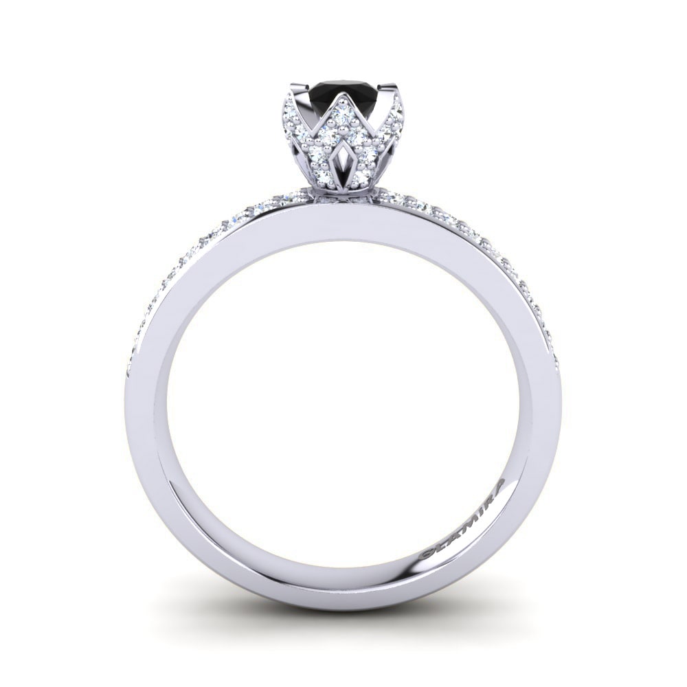 Black Sapphire Engagement Ring Morisa 0.25 crt