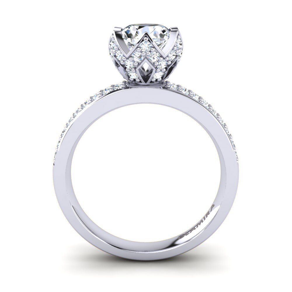 White sapphire Engagement Ring Morisa 1.0 crt