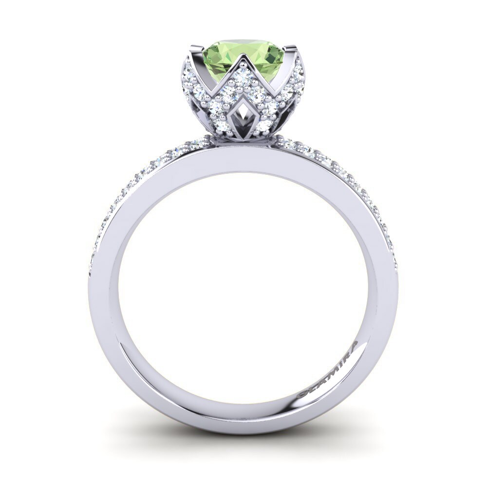 Green Amethyst Engagement Ring Morisa 1.0 crt