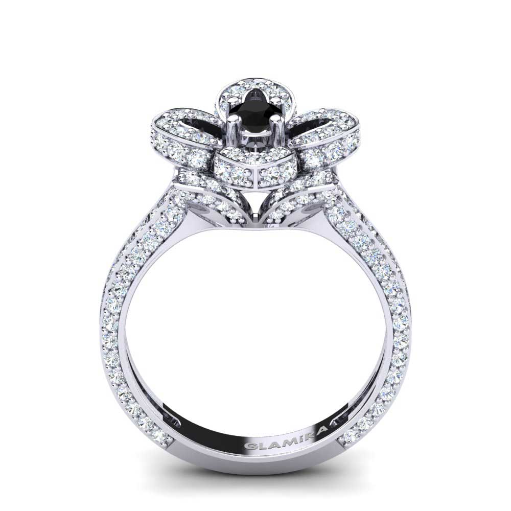 Black Sapphire Engagement Ring Rosanna 0.16 crt