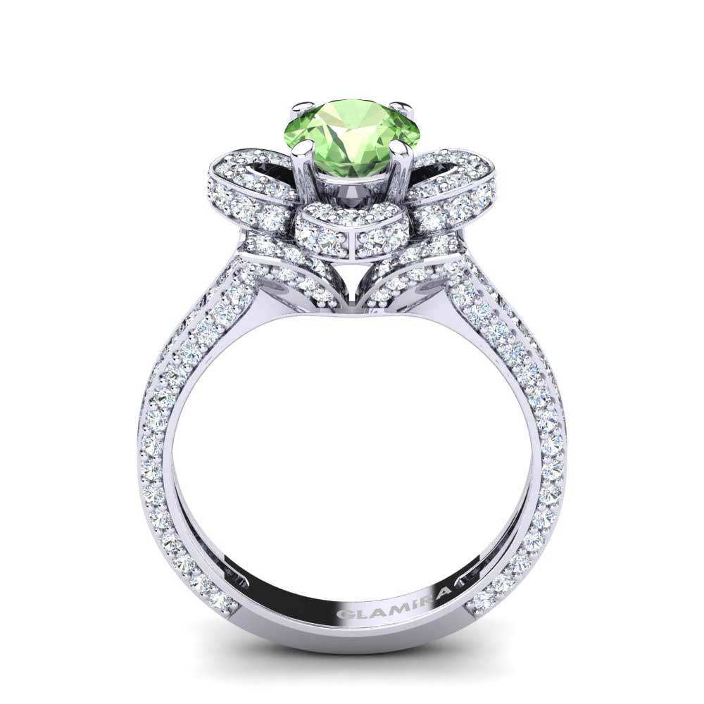 Green Amethyst Engagement Ring Rosanna 1.0 crt