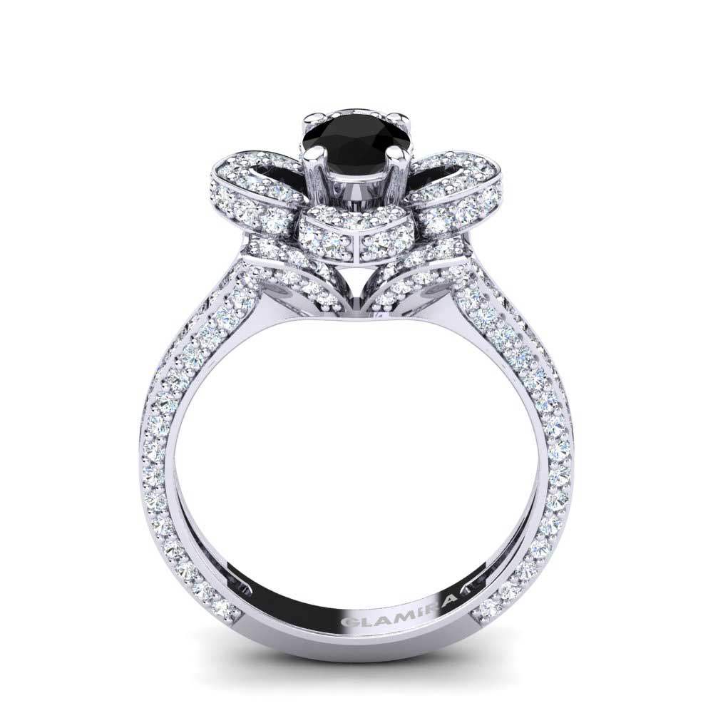 Black Sapphire Engagement Ring Rosanna