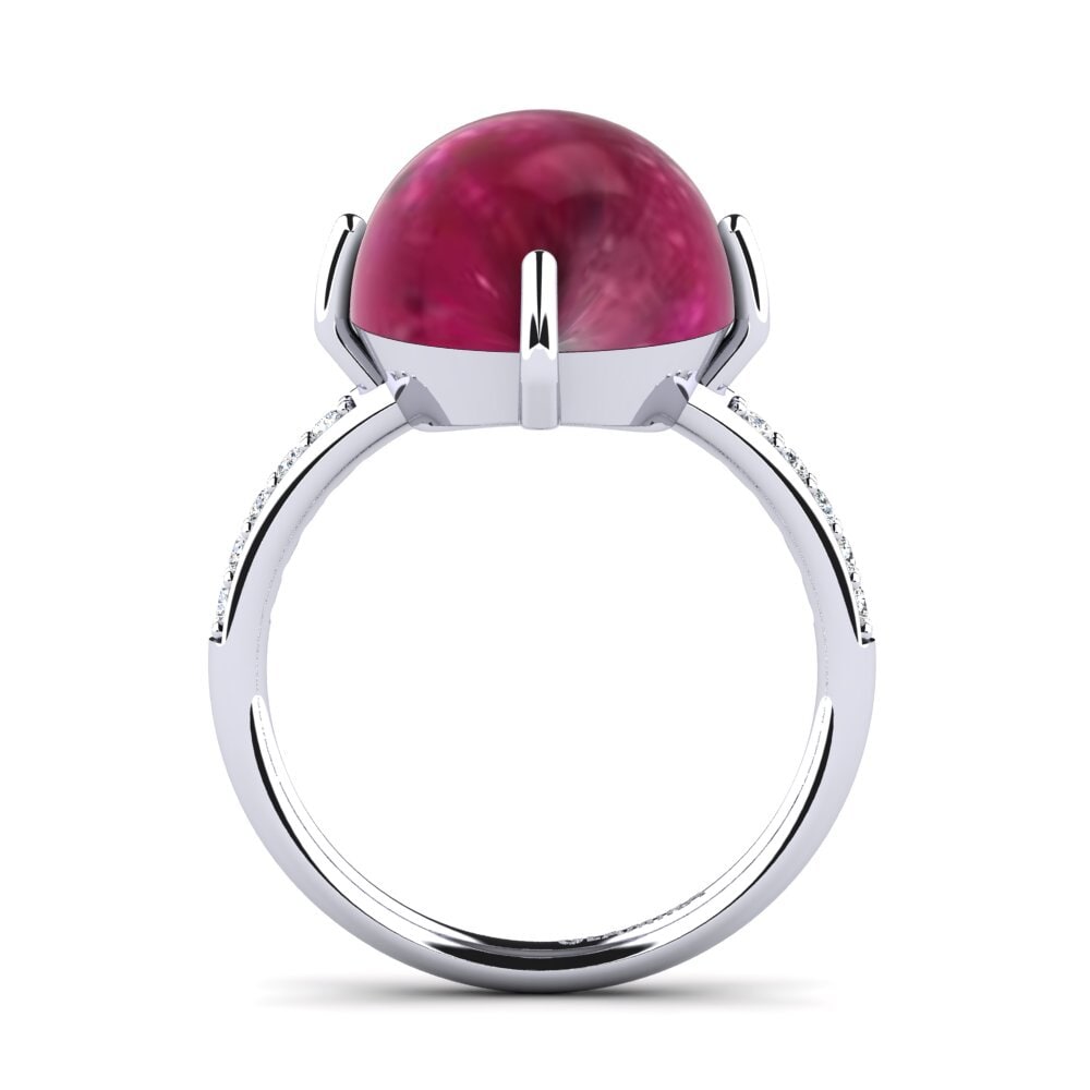 950 Platinum Cabochon Ruby Ring Modenia