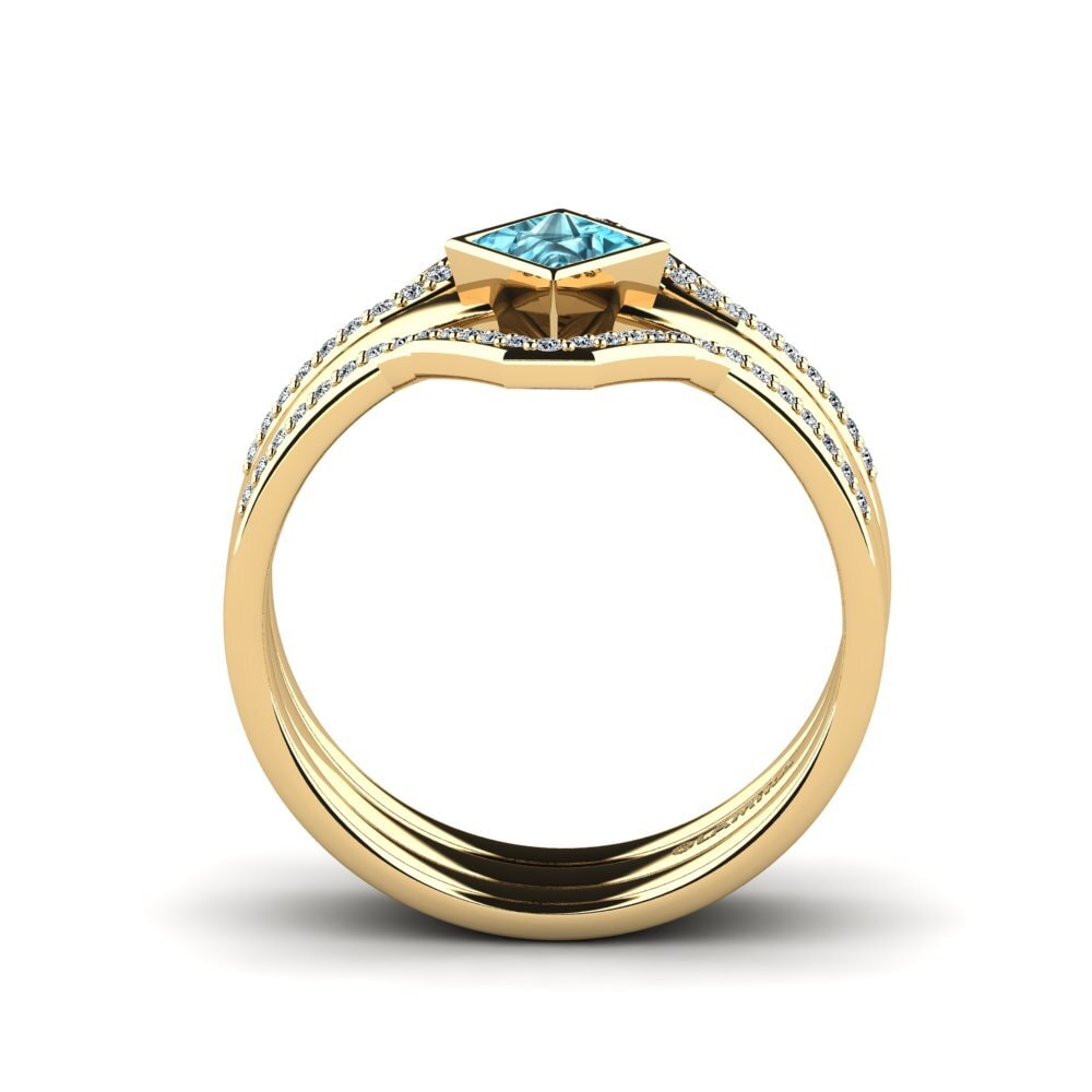 Blue Zircon Ring Moltwaren