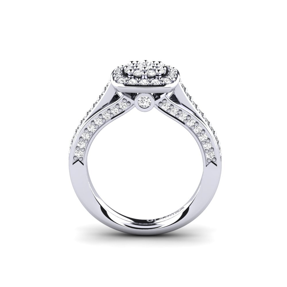 Zafiro blanco Anillo de compromiso Mona