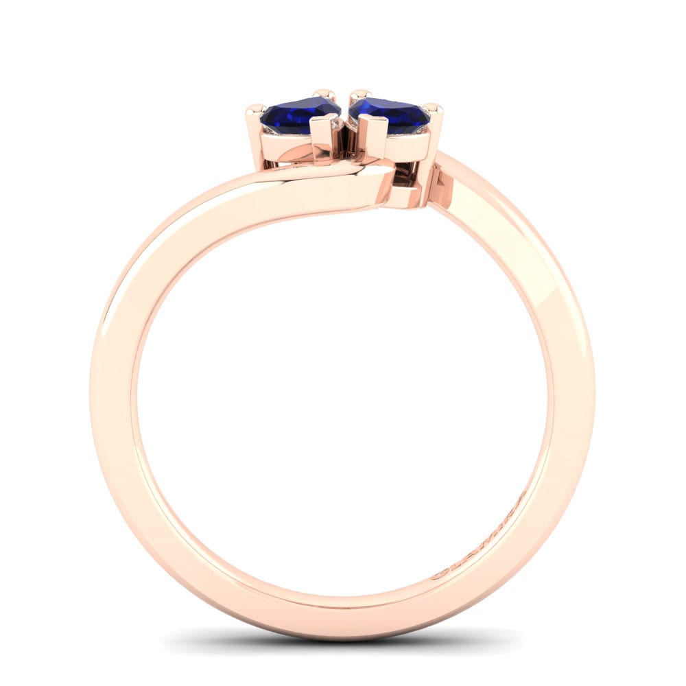 14ct Rose Gold Sapphire Engagement Ring Monalisa