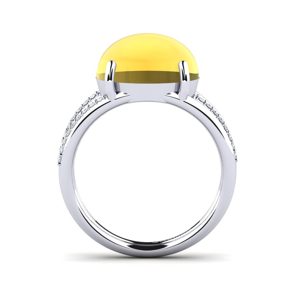 Citrino Cabujón Anillo Mondrell