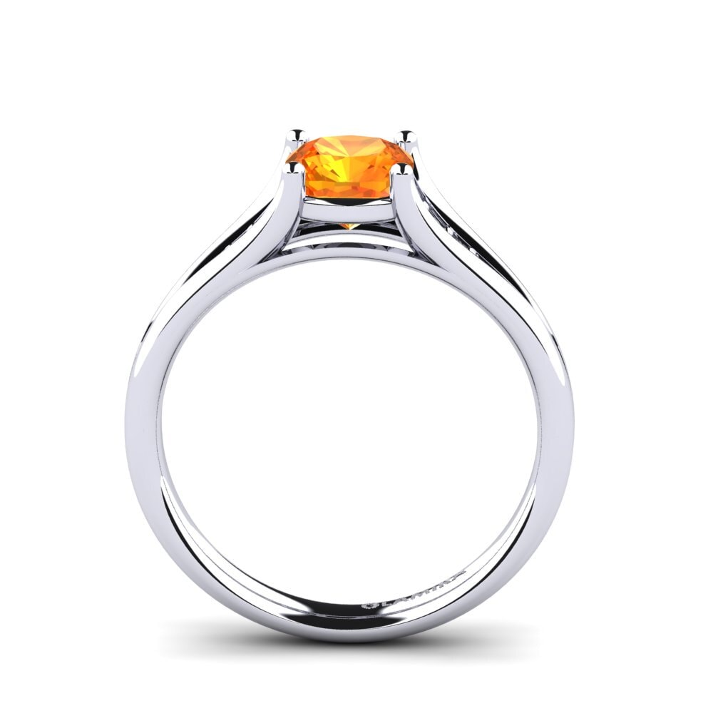 Orange Sapphire Engagement Ring Monekia