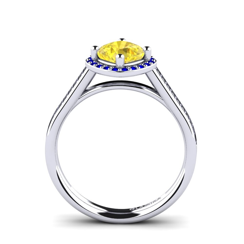 Yellow Sapphire Engagement Ring Monera