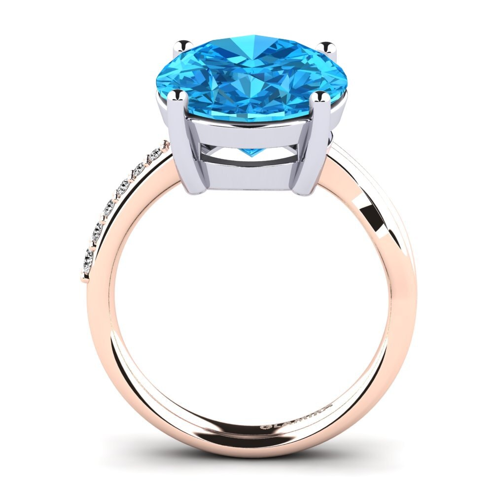 Topacio azul Anillo Moneta