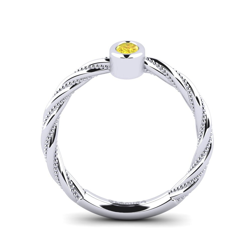 Oval Yellow Sapphire Women's Ring Mongold