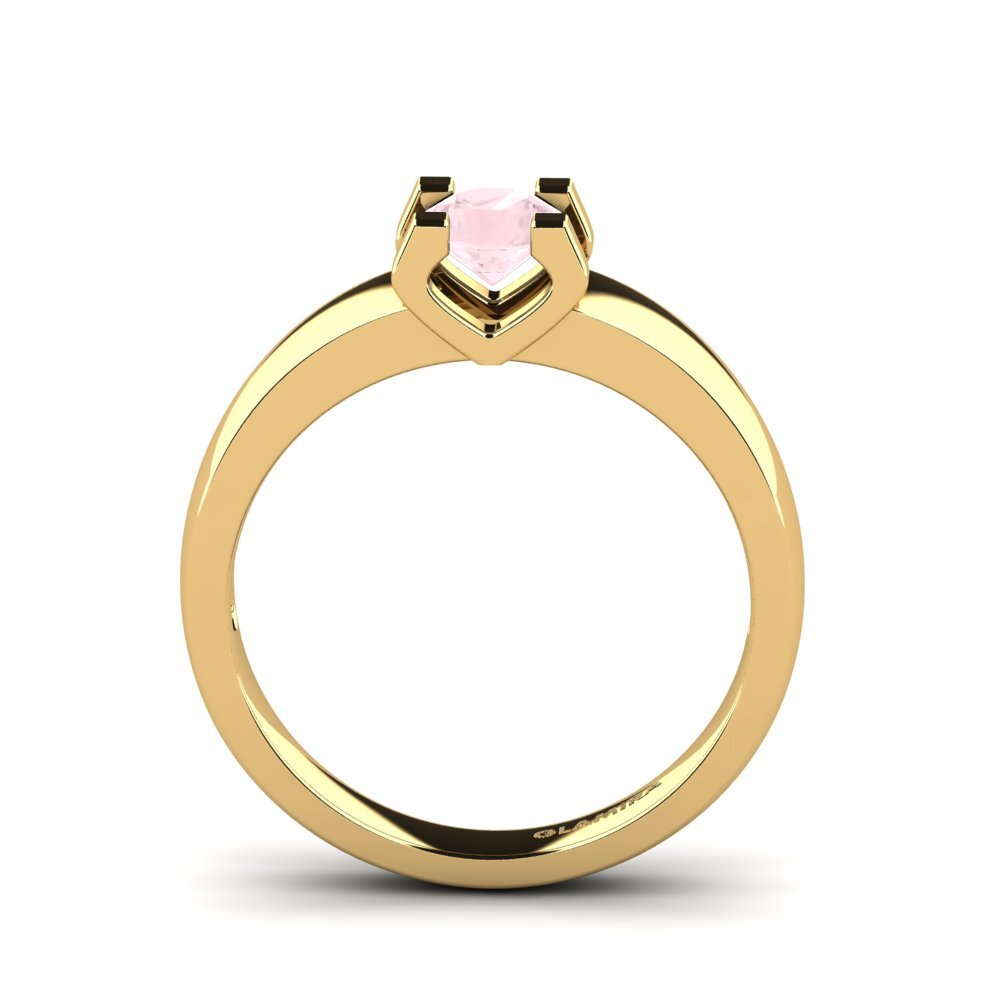 Rose Quartz Engagement Ring Monnara