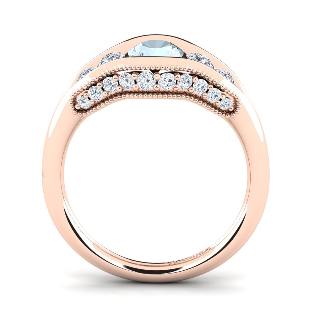 Aquamarine Engagement Ring Monterey