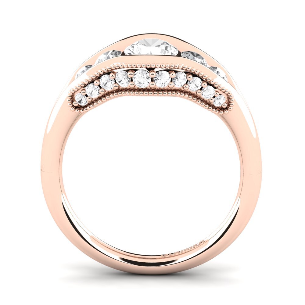 Zafiro blanco Anillo de compromiso Monterey