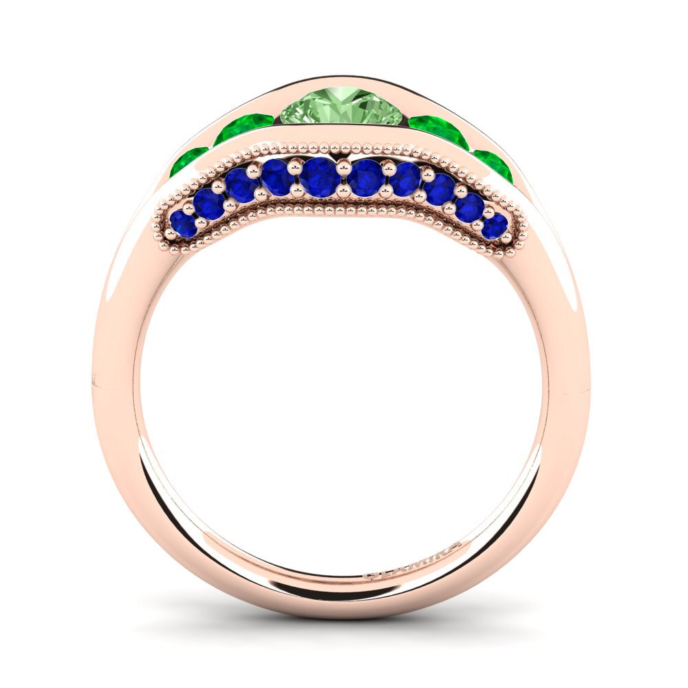 Green Diamond Engagement Ring Monterey