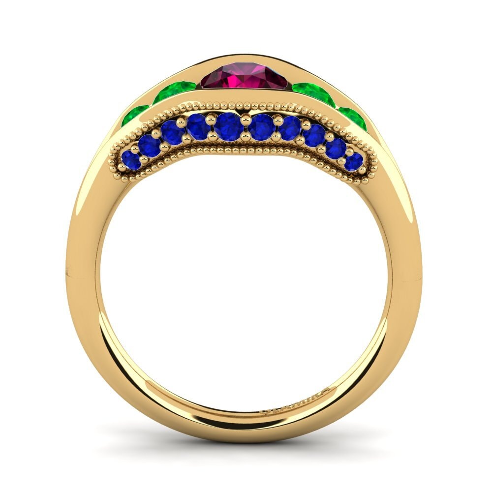 14ct Yellow Gold Rhodolite Garnet Engagement Ring Monterey
