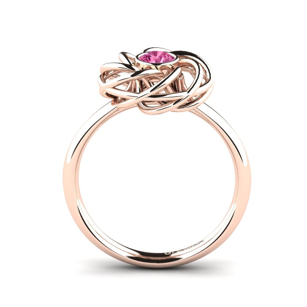 Turmalina rosa Anillo Montulaj