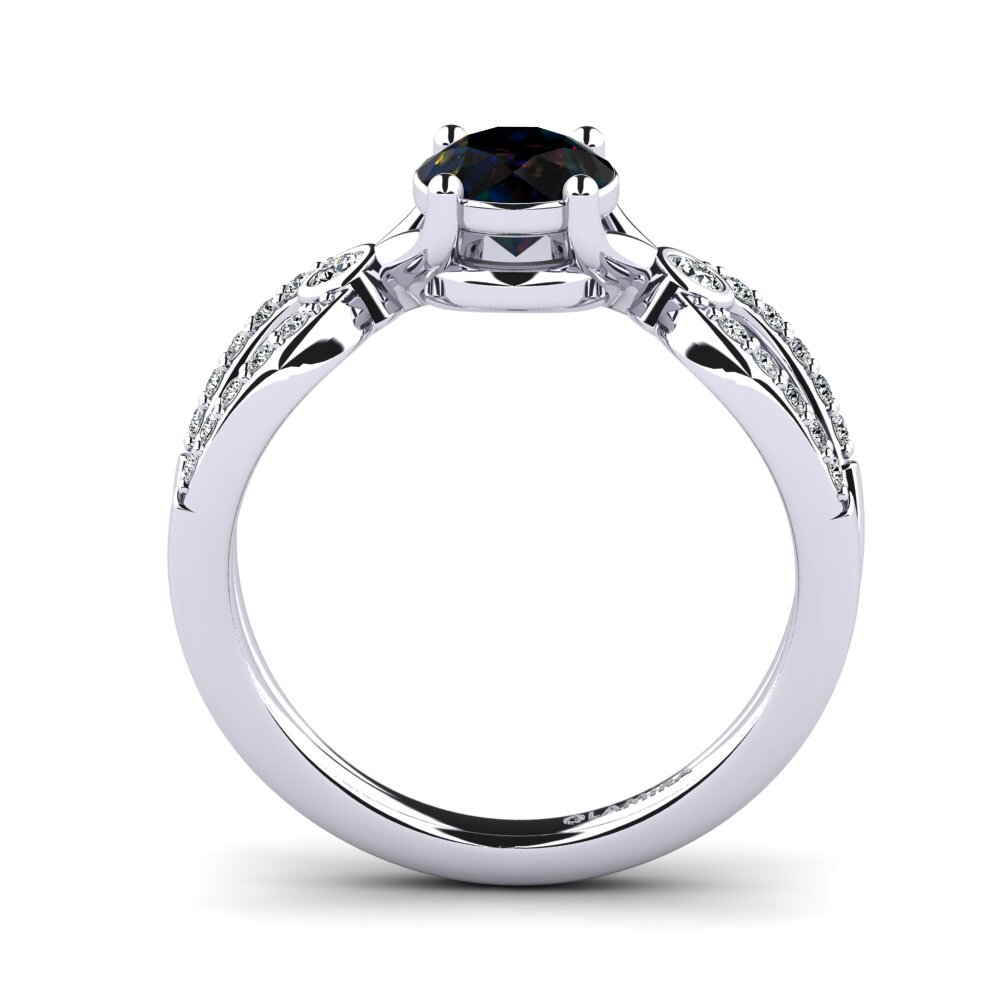 Black Opal Women's Ring Moolpira