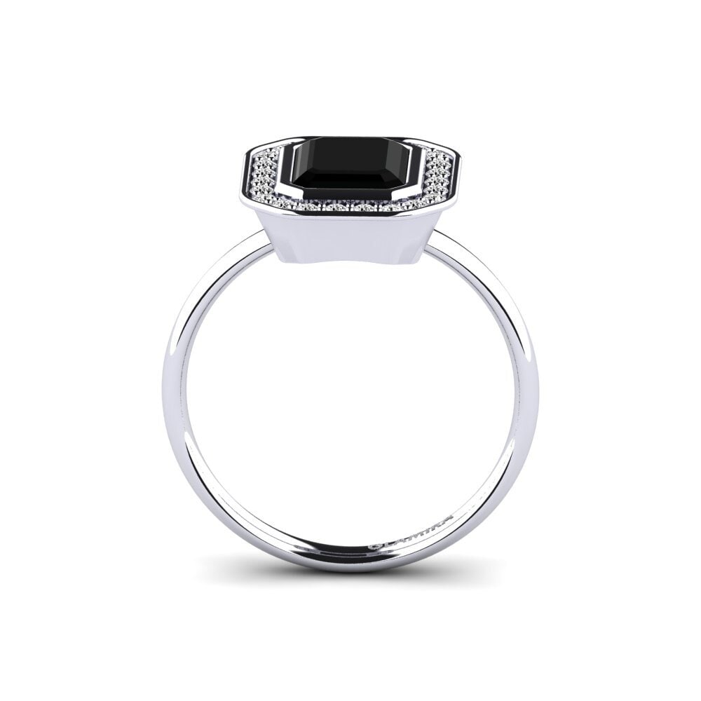 Black Onyx Engagement Ring Morte