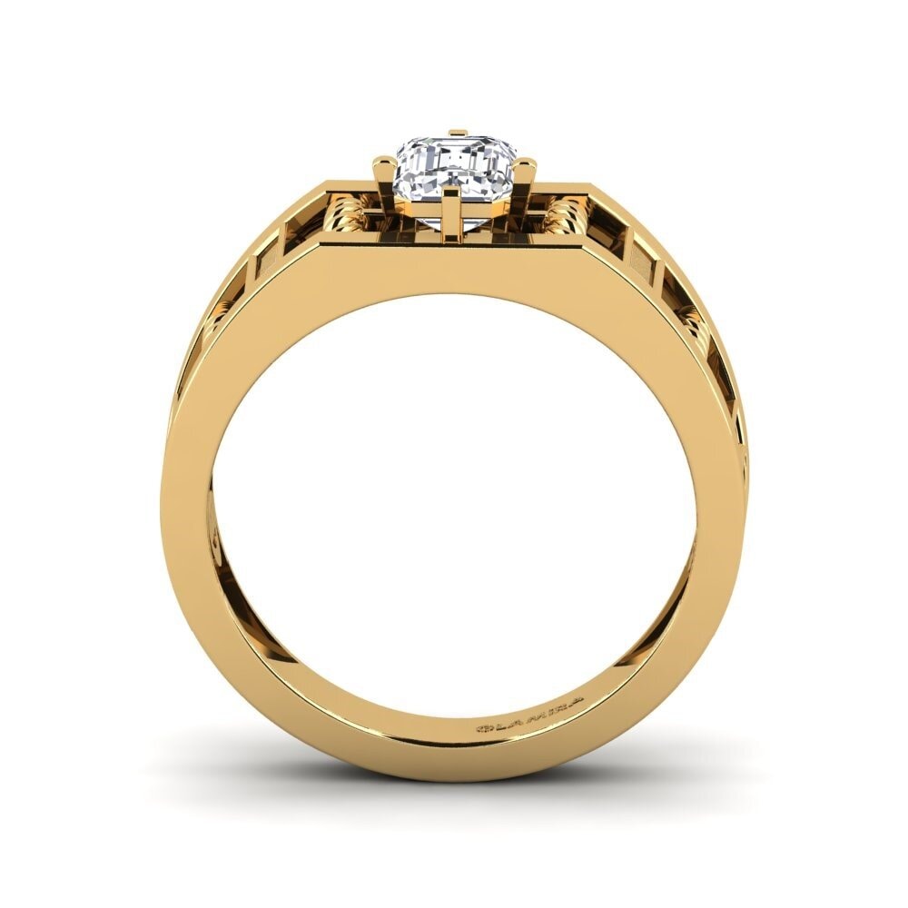 9ct Yellow Gold Diamond Men's Ring Motivo
