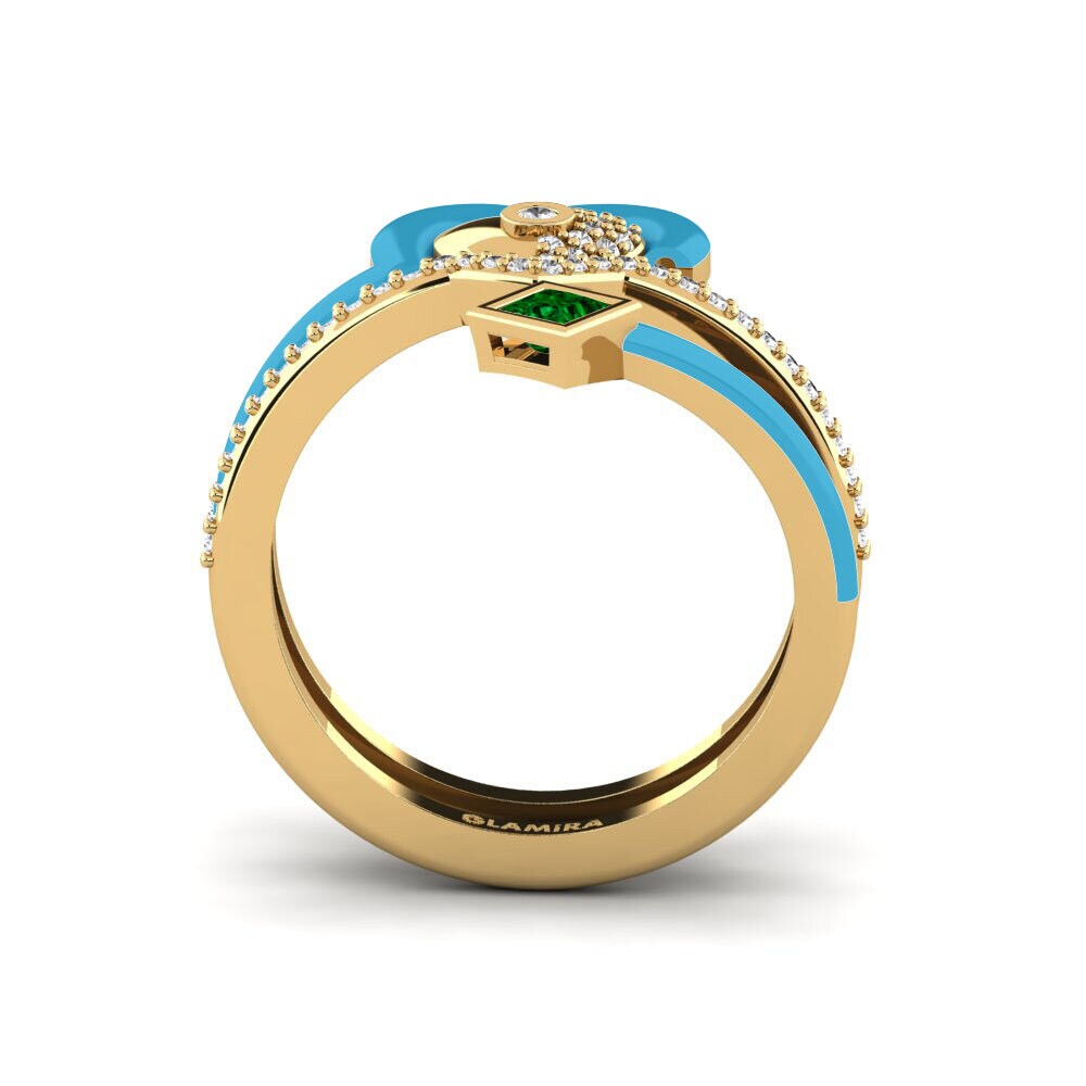 Grüner Zirkonia Ring Motley