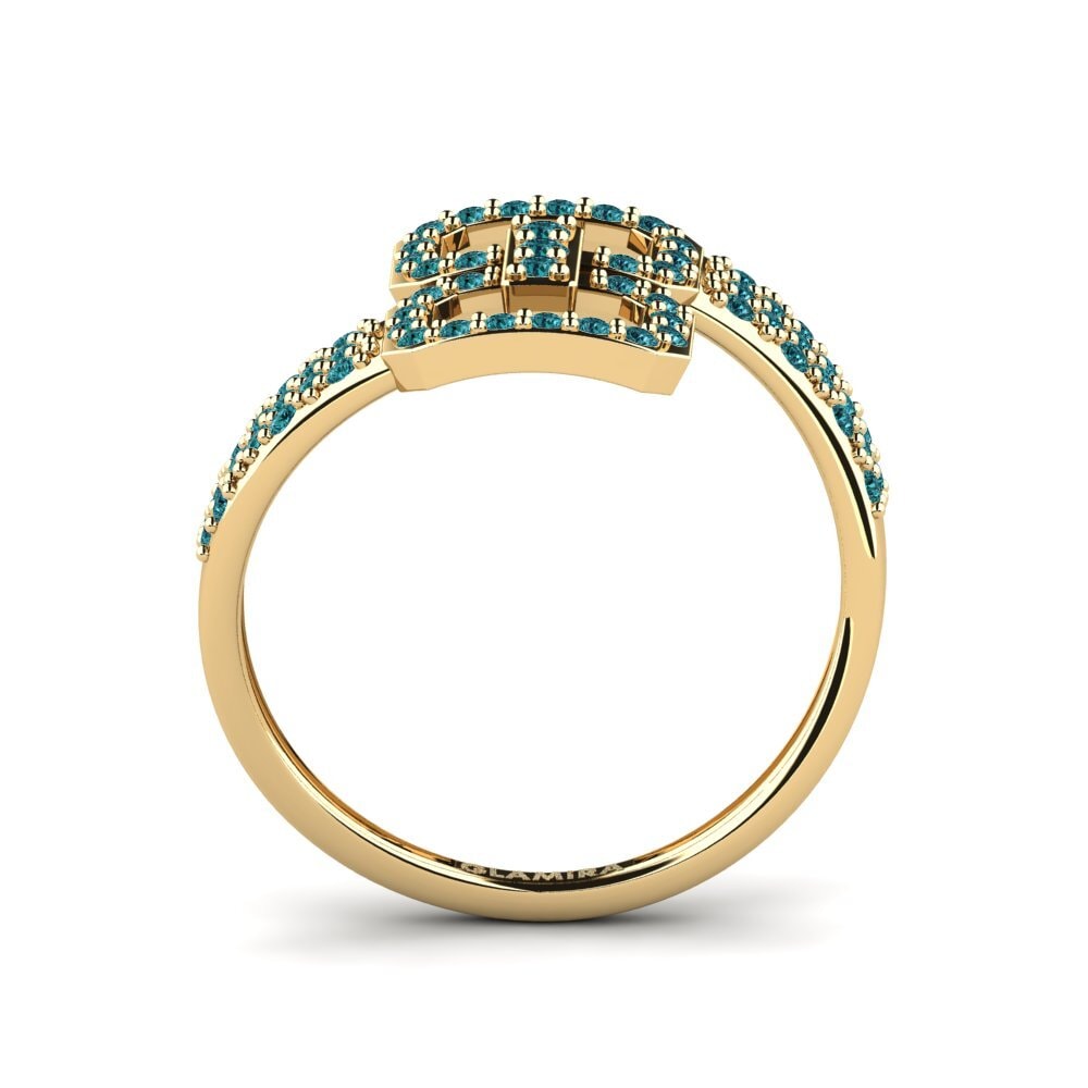 Diamante Azul Anel Mucjiso