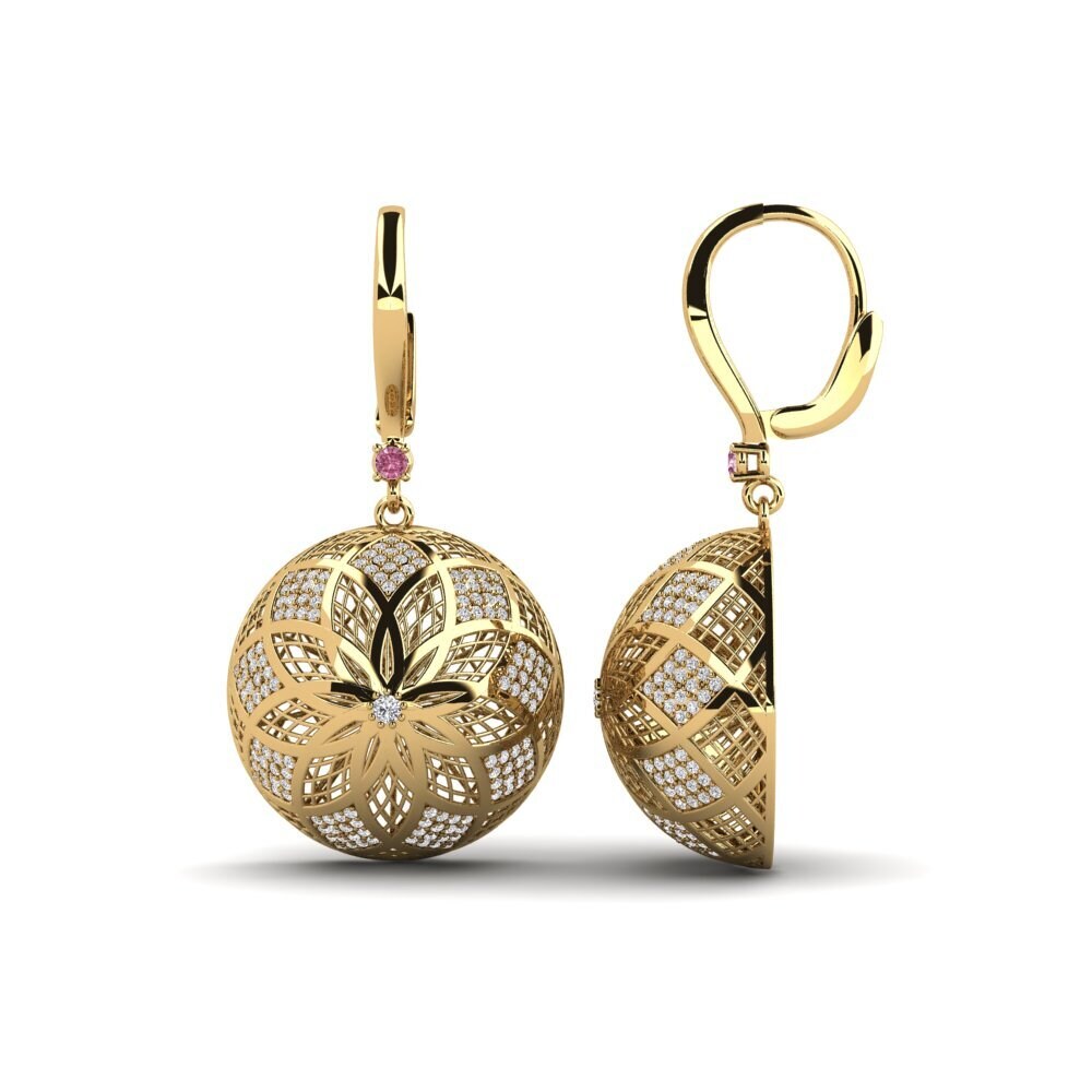 Granate Rhodolite Pendiente de mujer Munin