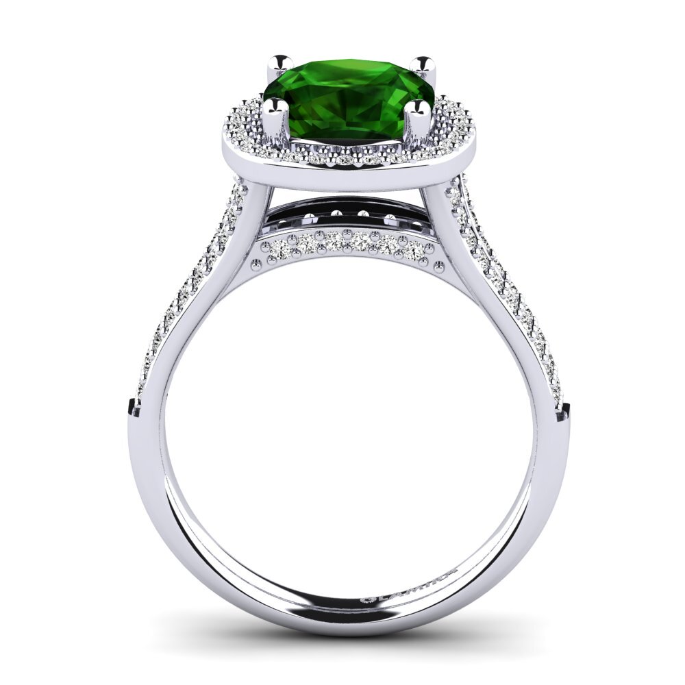 Green Tourmaline Engagement Ring Mutinda