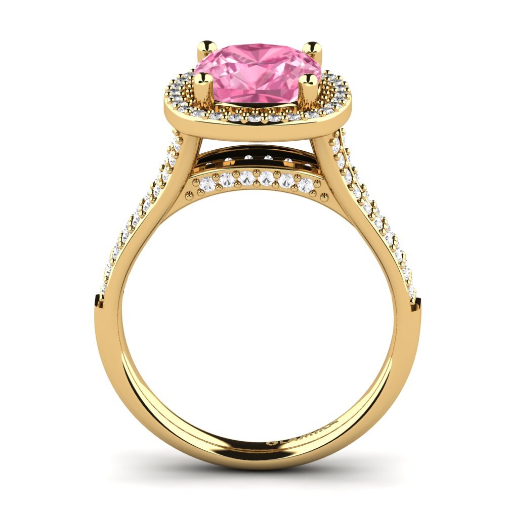 14k Oro Amarillo Anillo de compromiso Mutinda