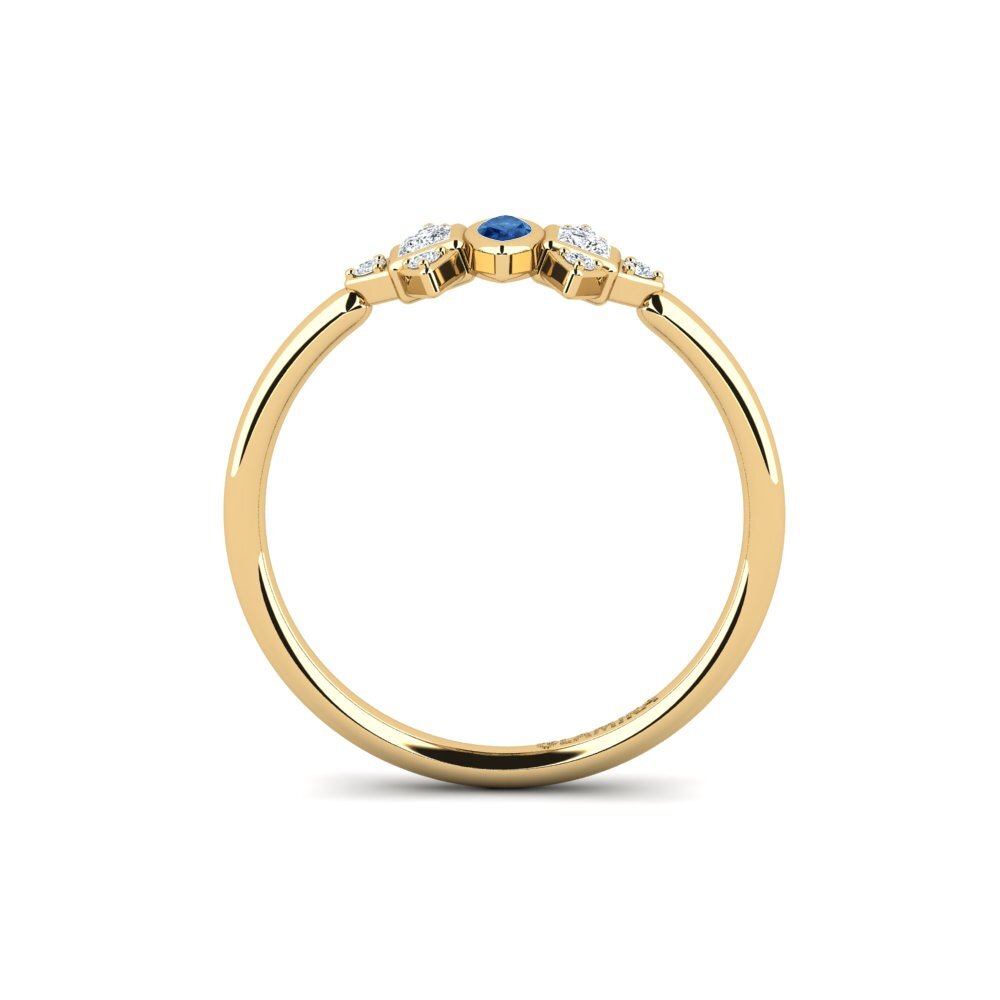 Dunkelblauer Zirkonia Ring Mverani