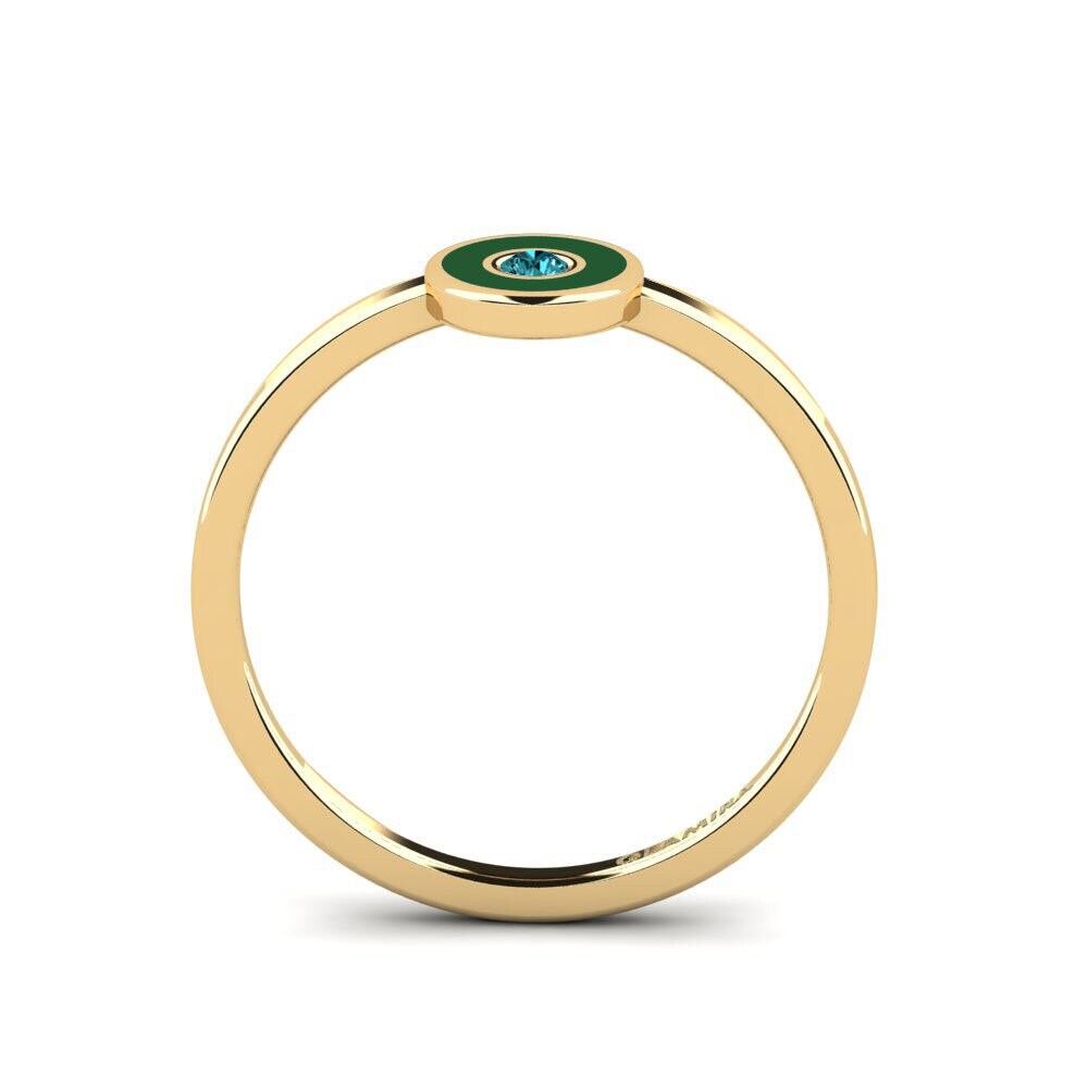 Diamante Azul Anel Mycher