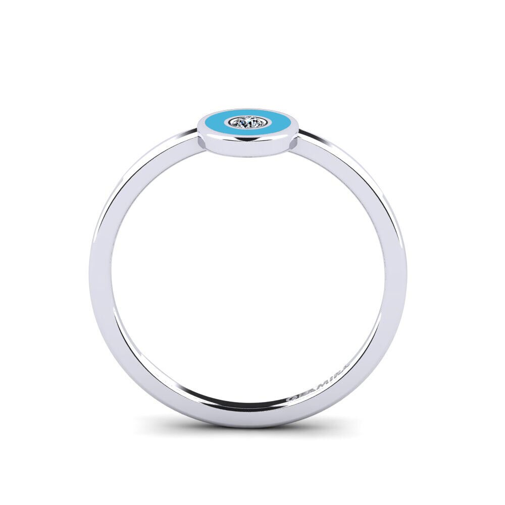 Weiß-Silber Ring Mycher