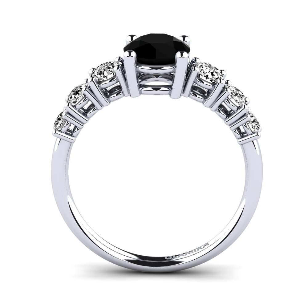 Black Onyx Engagement Ring Mylenda