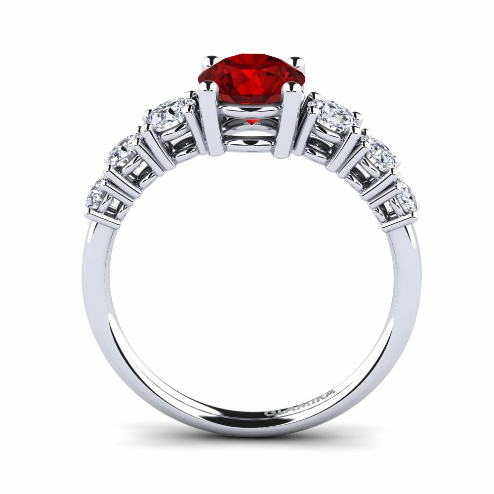 Ruby (Lab Created) Engagement Ring Mylenda