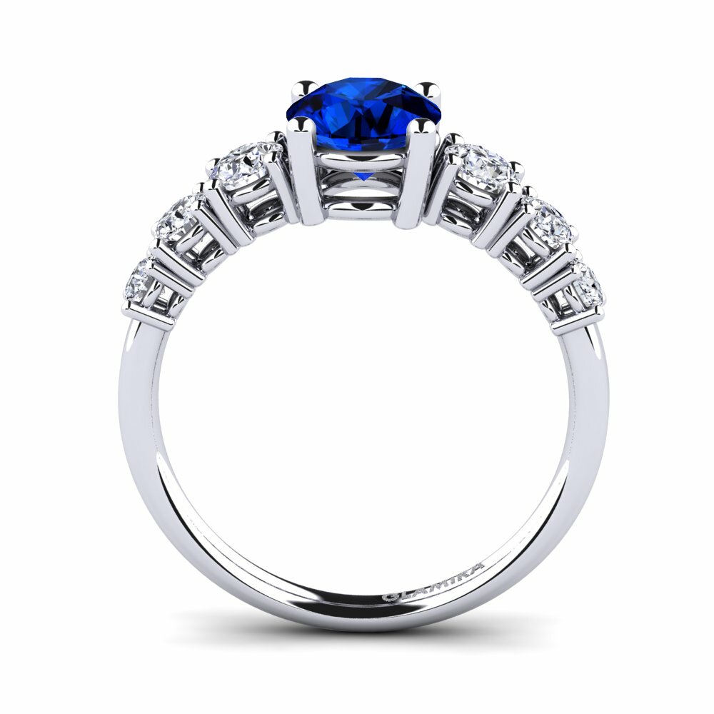 Sapphire (Lab Created) Engagement Ring Mylenda