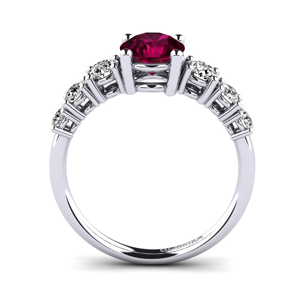 Rhodolite Garnet Engagement Ring Mylenda