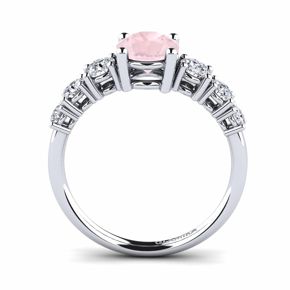 Rose Quartz Engagement Ring Mylenda