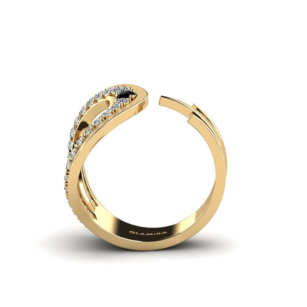 Zafiro negro Anillo Myrnvc